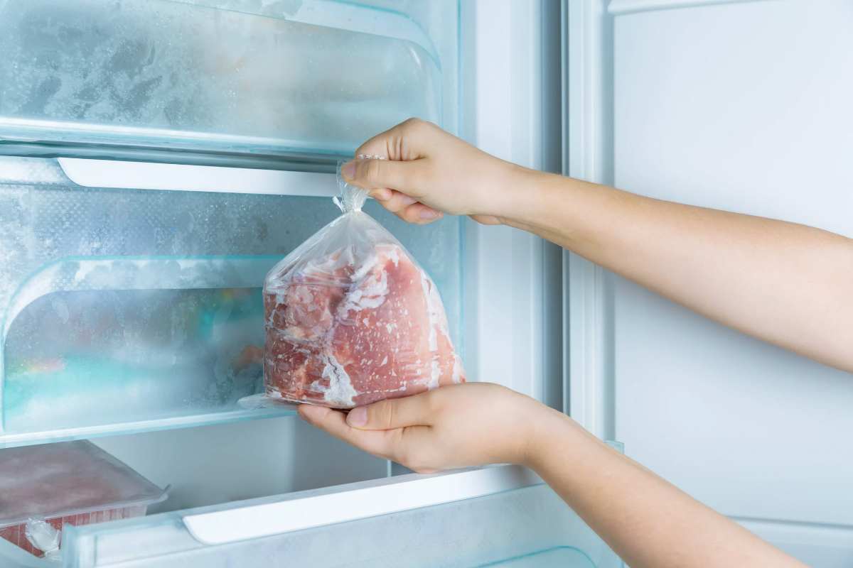 Carne nel freezer